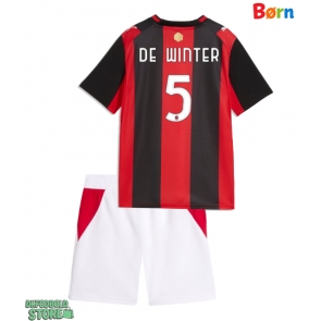 AC Milan Koni De Winter #5 Replika Babytøj Hjemmebanesæt Børn 2026-27 Kortærmet (+ Korte bukser)